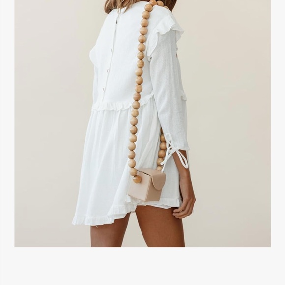 White Ruffle Dress - Picture 2 of 3